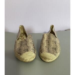 Sam Edelman Faux Snakeskin Slip-On Espadrille Shoes Size 9